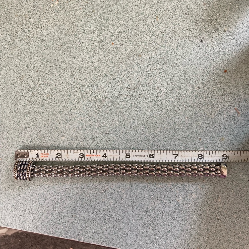 Silver Ruler Chain-Link Bracelet